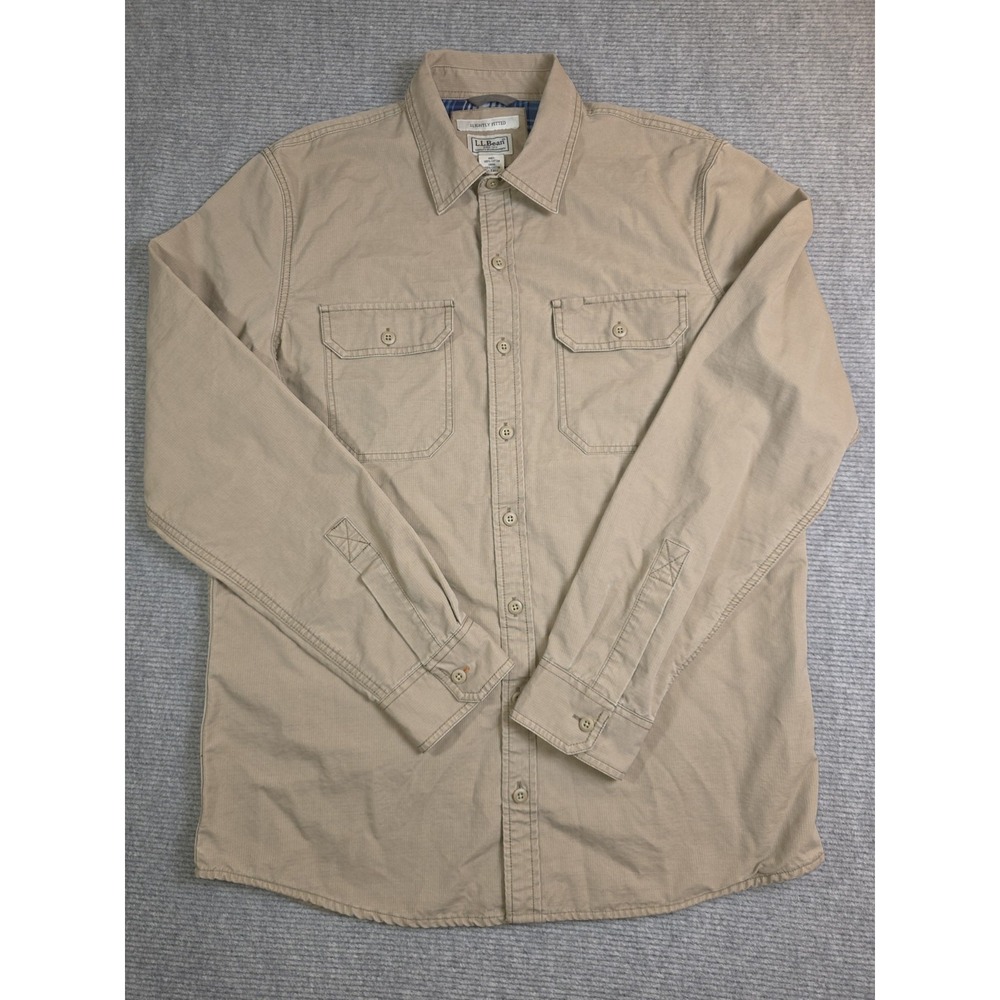 L.L. Bean Flannel-Lined Hurricane Slightly Fitted Shirt-Jacket Size M-Tall